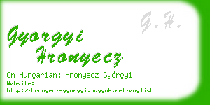 gyorgyi hronyecz business card