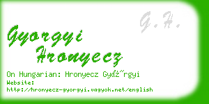 gyorgyi hronyecz business card